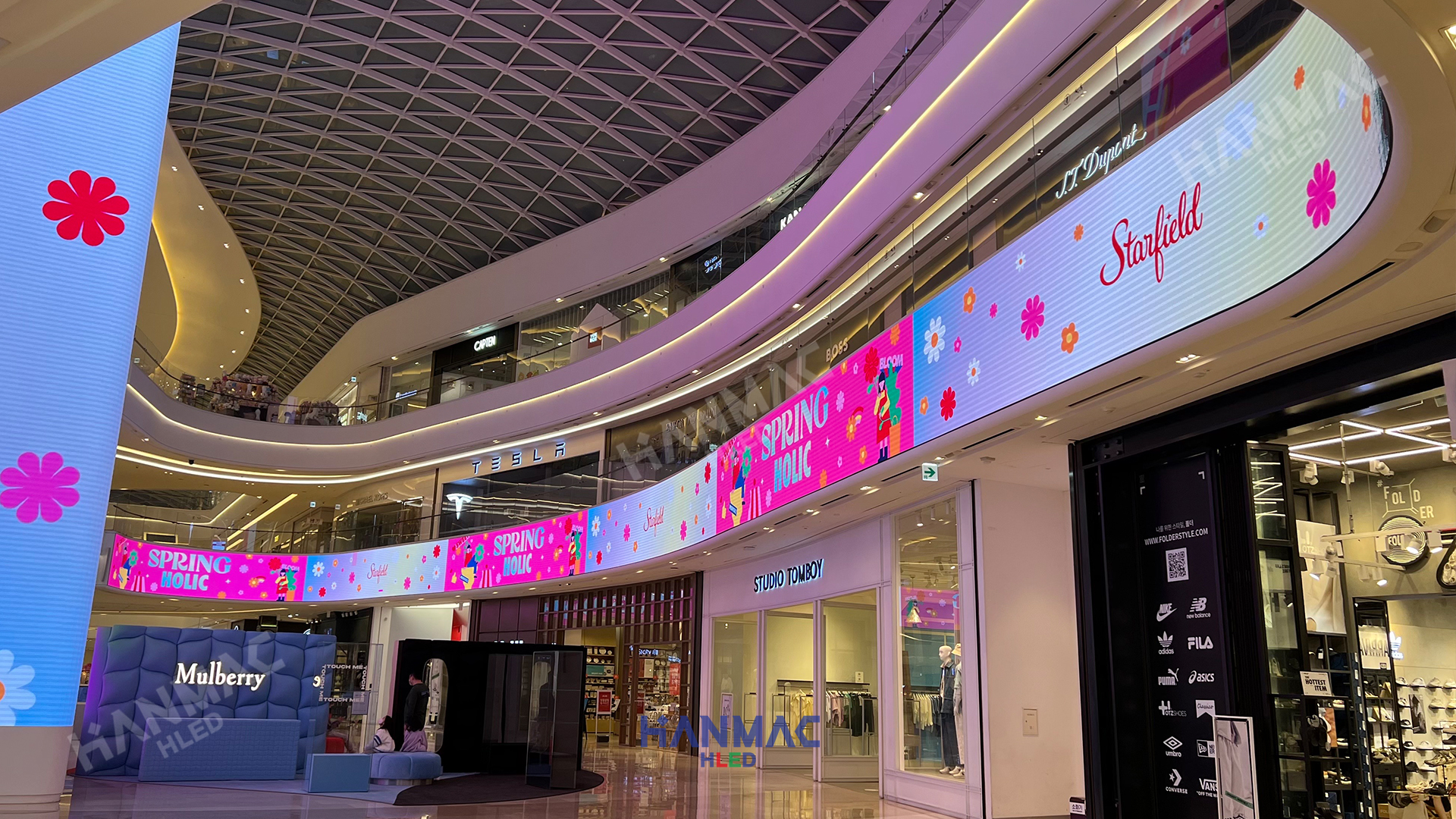 쇼핑몰 곡면LED 전광판 구축 사례 플렉서블 LED 적용-01